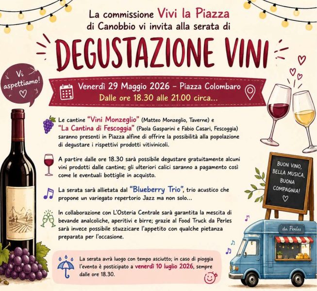 Serata degustazione vini - Commissione Vivi la Piazza